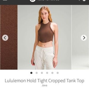 EUC Lululemon Athletica hold tight Cropped Tank Top